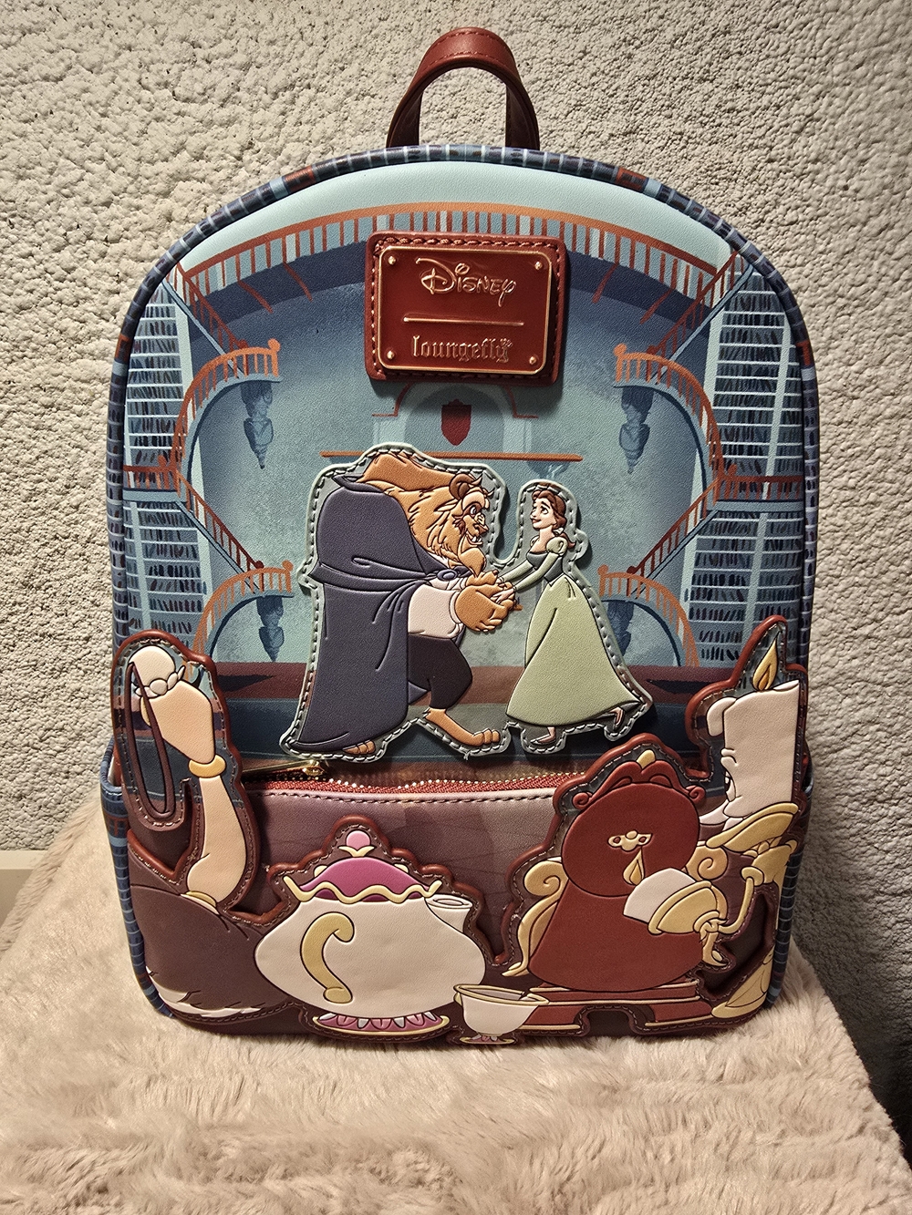 NWT Beauty and The Beast Library Scene Loungefly Backpack